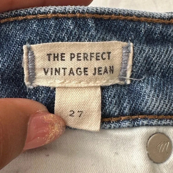 Madewell the Perfect Vintage Jean in size 27 Straight leg lighter Wash - Picture 8 of 9
